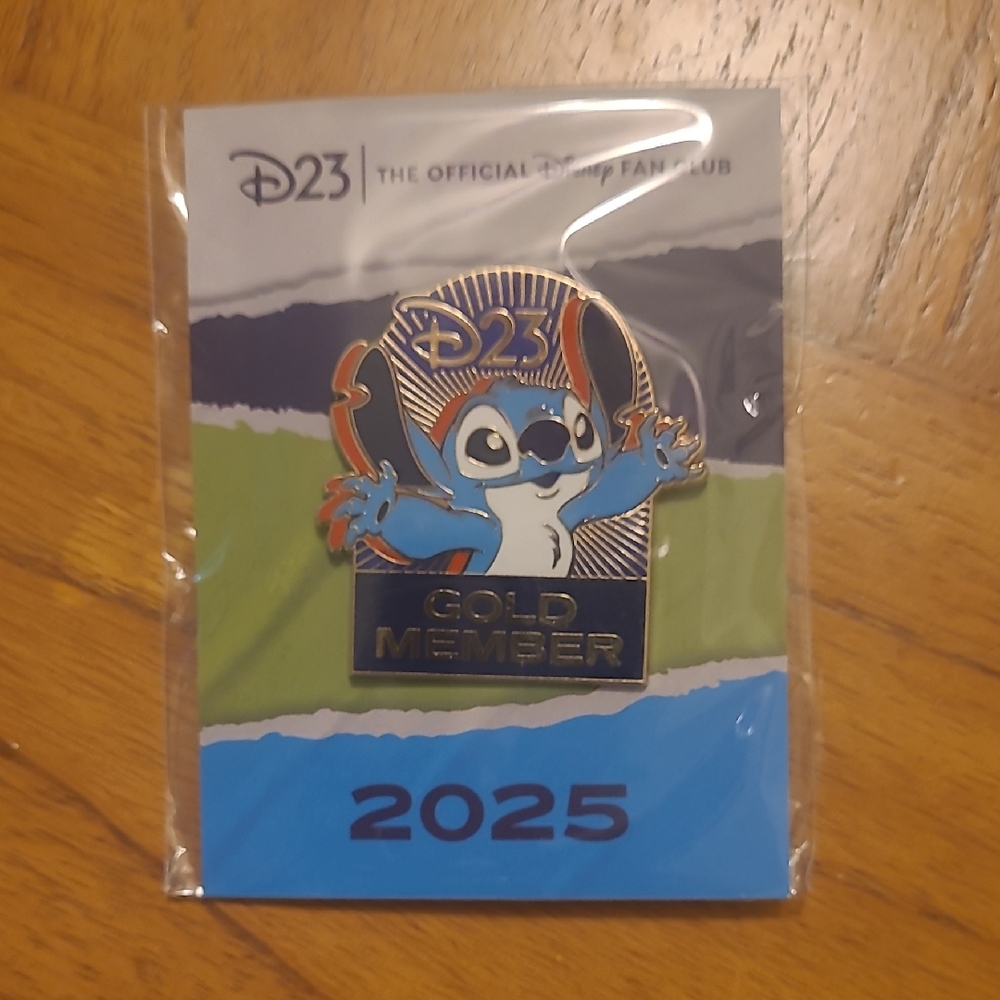 Disney D23 Gold Member Pin with Blue and Gold Accents